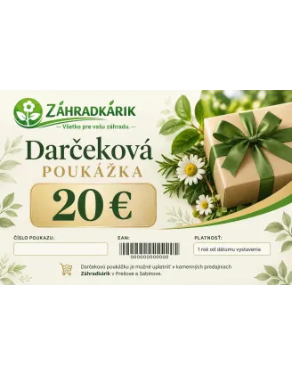 Darčekový poukaz Záhradkárik – 20 €