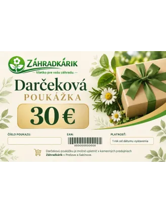 Darčekový poukaz Záhradkárik – 30 €
