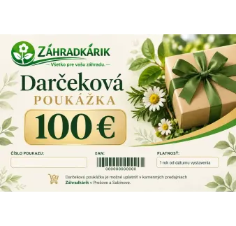 Darčekový poukaz Záhradkárik – 100 €