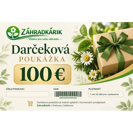 Darčekový poukaz Záhradkárik – 100 €