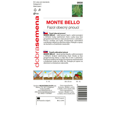 Fazuľa kolíková Monte Bello