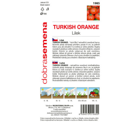 Ľuľok Turkish orange 20 ks