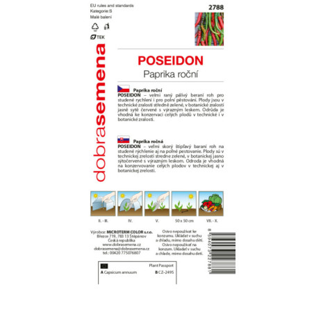Paprika baraní roh pálivá Poseidon