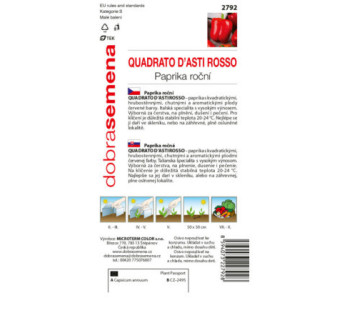 Paprika zeleninová Quadrato d’Asti Rosso
