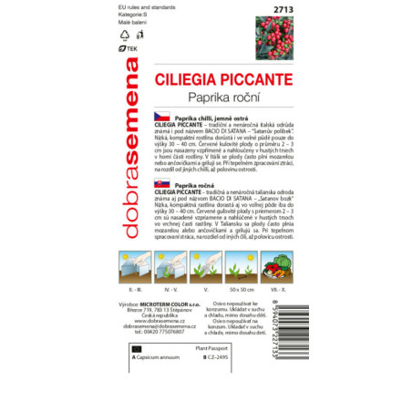 Paprika zeleninová Ciliegia Piccante