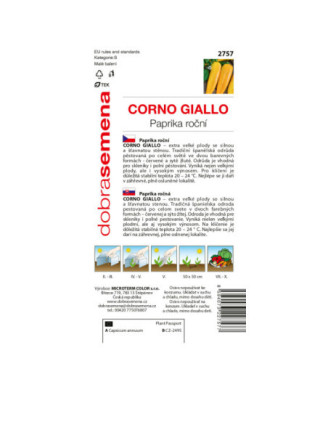 Paprika zeleninova Corno Giallo