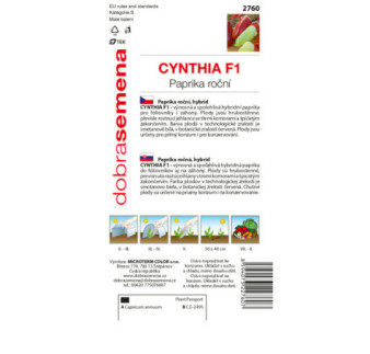 Paprika zeleninová Cynthia F1