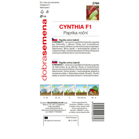 Paprika zeleninová Cynthia F1