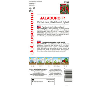 Paprika zeleninová Jaladuro F1 pálivá typ Jalapeno DS