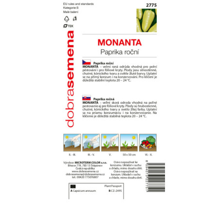 Paprika zeleninová Monanta