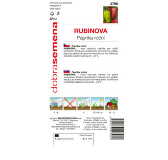 Paprika zeleninová Rubinova