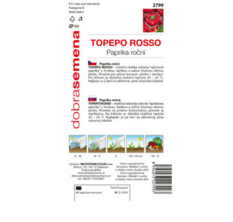Paprika zeleninová Topepo Rosso
