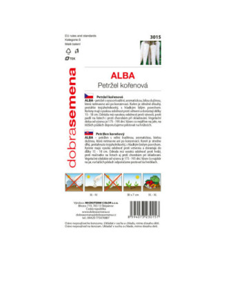 Petrzlen korenovy Alba