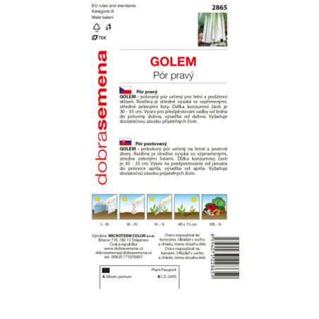 Pór letný jesenný Golem