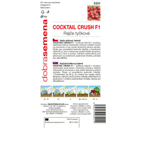 Rajčiak kolíkový Coctail crush F1