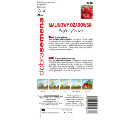 Rajčiak kolíkový Malinowy Ozarowski