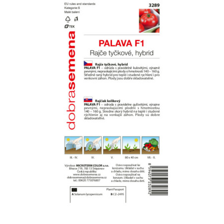 Rajčiak kolíkový Palava F1