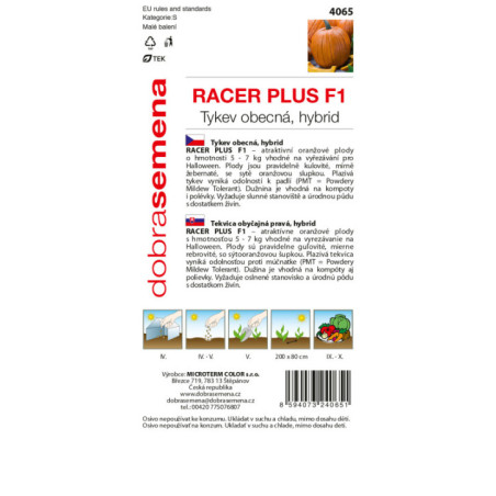 Tekvica veľkoplodá Racer plus F1 na hall