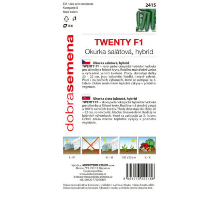 Uhorky hadovka Twenty F1