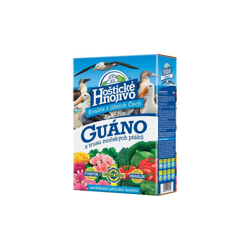 Hoštické hnojivo s guánom granulované 1 kg Hoštické hnojivo s guánom granulované 1 kg