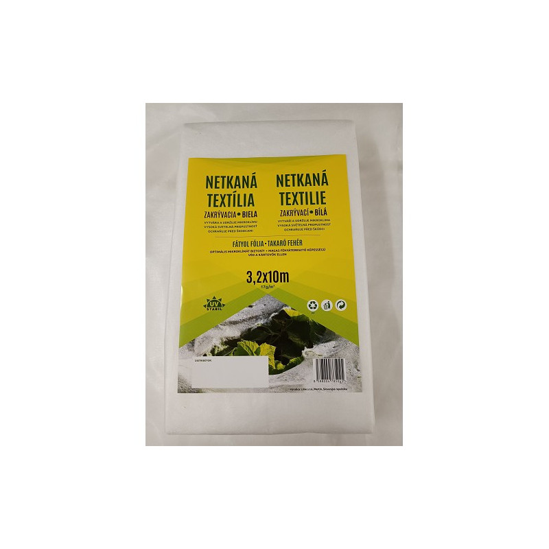 Textília netkaná biela 3,2 × 10 m 32m2