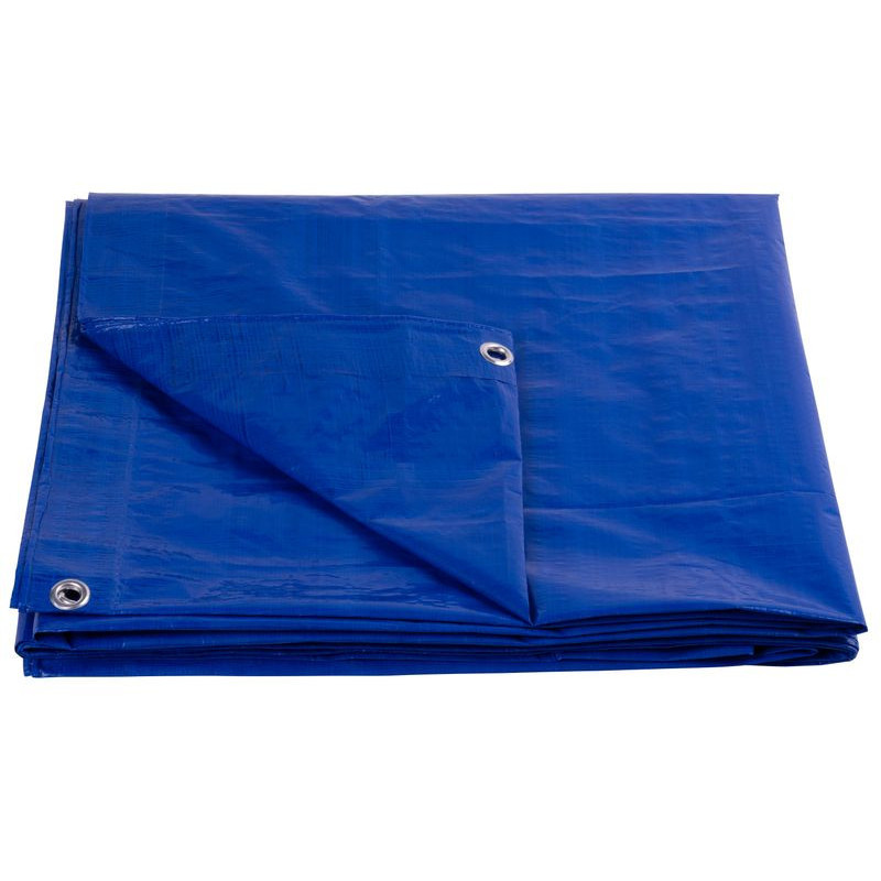 Plachta Tarpaulin Štandard 3 × 3, zakrývacia, 80 g/m2, modrá s okami