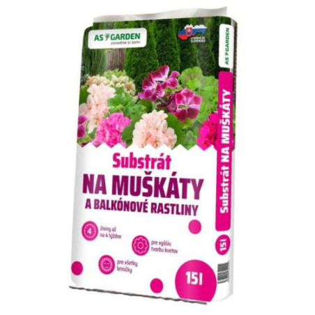 Substrat muskaty a balkonove kvety 15L