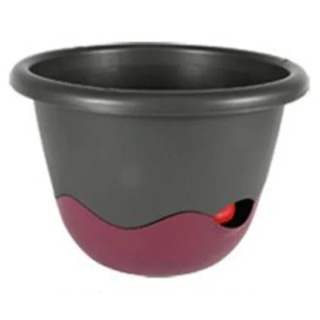 Kvetinac Mareta zaves 25cm antracit-vino