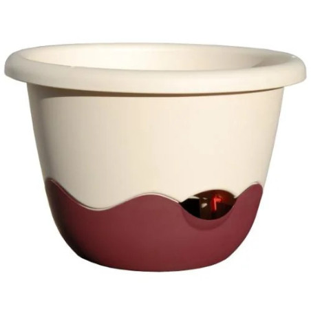 Kvetinac Mareta zaves 25cm smotana-bordo