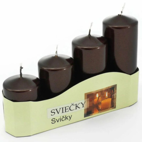 Adventne sviecky 50/4 metaliza hneda