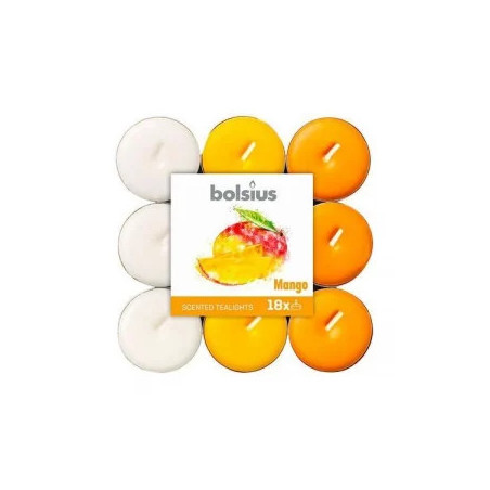 Cajove sviecky vonave 18ks mango