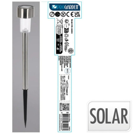 Lampa solarna nerez 36
