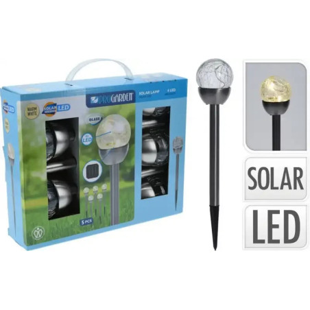 Lampa solarna gula sada 5 ks
