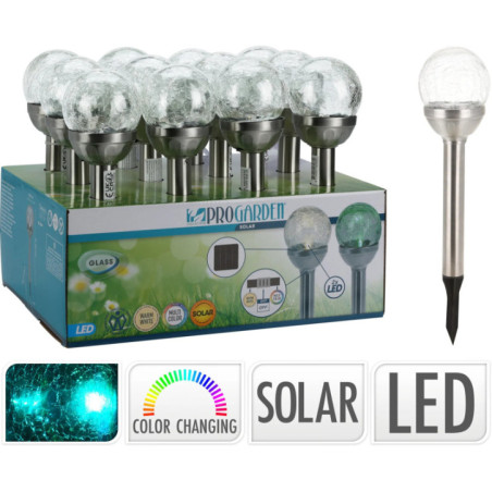 Lampa solarna GULA 8 cm sklo