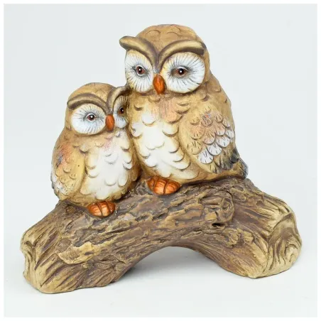 Sova na konári, porcelán, 15,4 × 6,8 × 13 cm