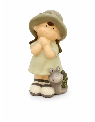 Deti so zvieratkom, polyresin, mix, 11,5 × 9,5 × 20 cm