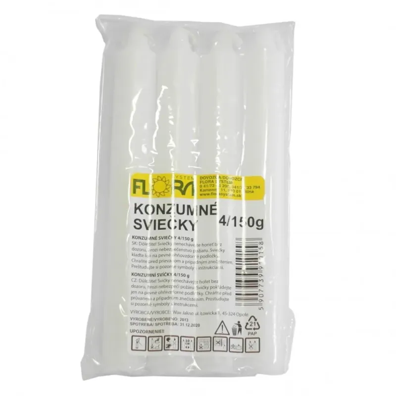 Sviečky konzumné 4 × 150 g