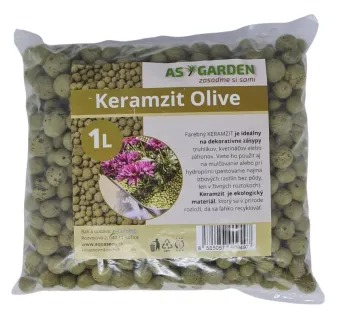 Keramzit 1 l 8-16 mm AS Garden tmavozelený