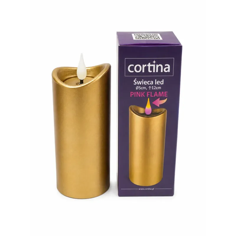 LED sviečka Cortina, 12 cm, zlatá LED sviečka Cortina, 12 cm, zlatá