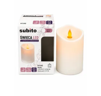 Sviečka LED Subito biela 009, časovač