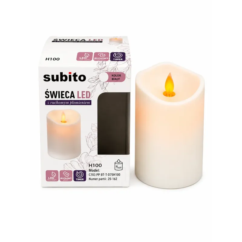 Sviečka LED Subito biela 009, časovač Sviečka LED Subito biela 009, časovač