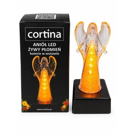 LED Anjel, živý plameň, s batériami