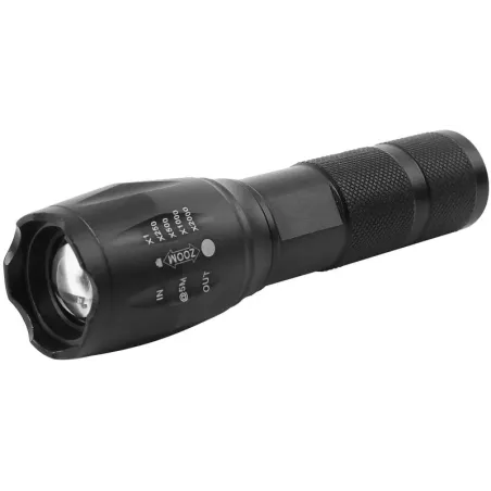 Svietidlo Strend Pro Flashlight FL001, T6 150 lm, AluBody, Zoom, 2200 mAh, power bank, USB nabíjanie