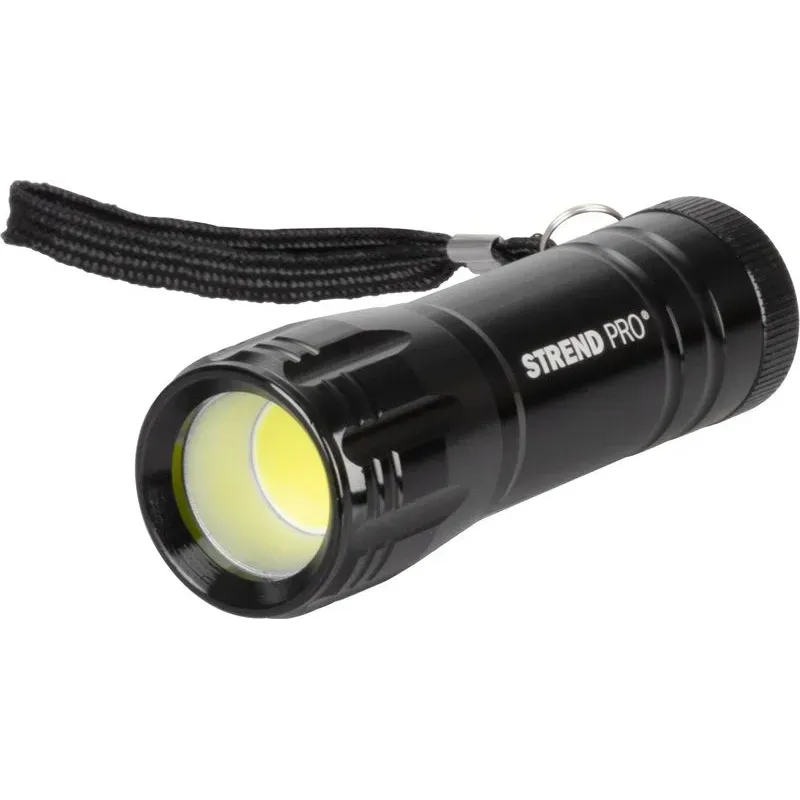 Svietidlo Strend Pro Flashlight FL004, COB 100 lm, AluBody, 3xAAA