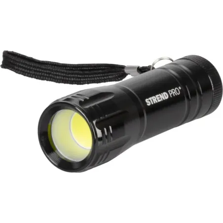 Svietidlo Strend Pro Flashlight FL004, COB 100 lm, AluBody, 3xAAA