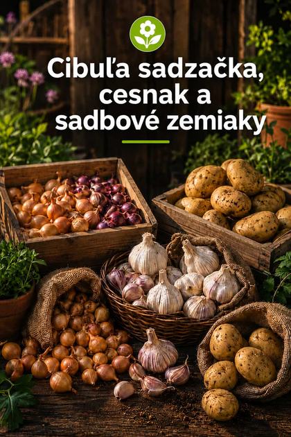  Cibuľa sadzačka, cesnak a sadbové zemiaky 